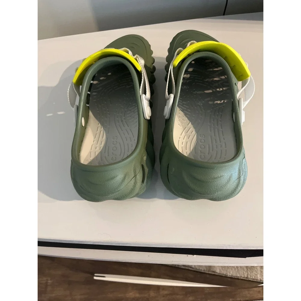 Crocs Echo Clog Green Tumbleweed Lime Yellow Mens 9 Womens 11 207937-2V0